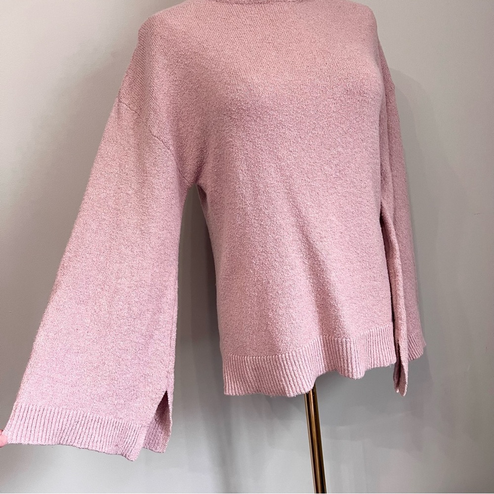 Nordstrom’s BP Mock Neck Bell Sleeves Pink Sweater Size XXS - Picture 3 of 8